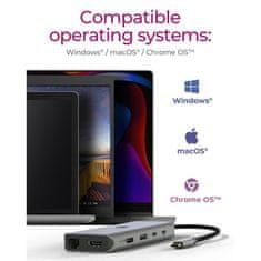 IcyBox IB-DK4061-CPD 12v1 USB Type-C priklopna postaja za prenosnike s Power Delivery do 100W