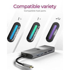 IcyBox IB-DK4061-CPD 12v1 USB Type-C priklopna postaja za prenosnike s Power Delivery do 100W