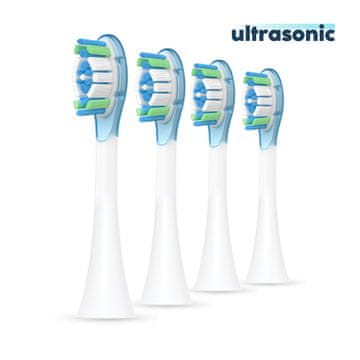 Ultrasonic Nastavki za Philips Sonicare C3 Premium Plaque Defense, 4 kosi, beli