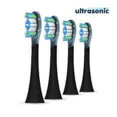 Ultrasonic Nastavki za Philips Sonicare C3 Premium Plaque Defense, 4 kosi, črni