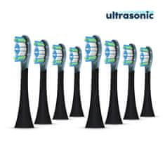 Ultrasonic Nastavki za Philips Sonicare C3 Premium Plaque Defense, 8 kosi, črni