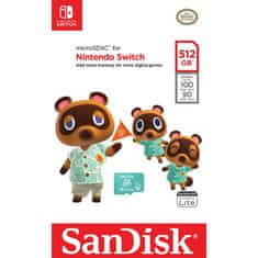 SANDISK 512GB microSDXC UHS-I spominska kartica za Nintendo Switch