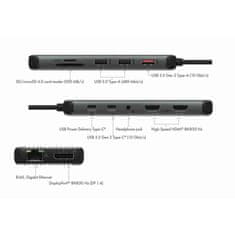 IcyBox IB-DK4060-CPD priključna postaja s trojnim video izhodom
