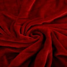 KONDELA Plišasta odeja Luang z boblji 150x200 cm - bordo
