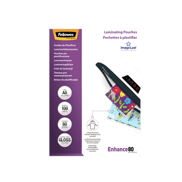 Fellowes žepki za plastificiranje A5, 80 mic, 100 kosov