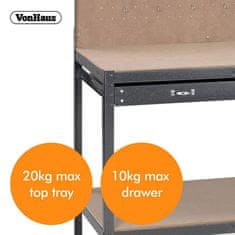 VonHaus Delovna miza z vezno steno