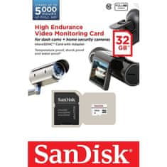 SanDisk 32GB High Endurance microSD Class 10 U3 V30 spominska kartica z adapterjem