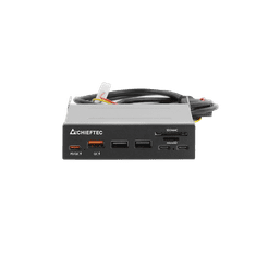 Chieftec All-in-one čitalec kartic 4x USB 3.2 Gen1 TypeA/C QC3.0 3,5 panel