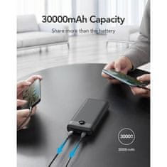 VEGER Prenosna baterija L30 30000 mAh, črna