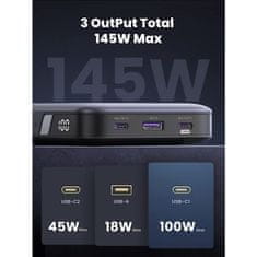 Ugreen 145W 25000mAh Prenosna baterija za prenosni računalnik s tremi vrati