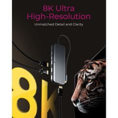 IcyBox IB-DK4060-CPD priključna postaja s trojnim video izhodom