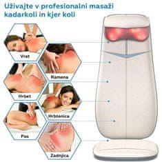 RENPHO Ergonomska masažna blazina za hrbet, vrat in glavo bež