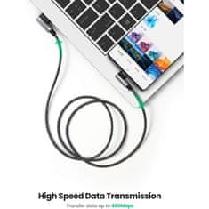 Ugreen USB v USB C 90-stopinjski kabel za hitro polnjenje 2M