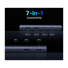 Ugreen 6v1 USB-C priklopna postaja s 100W PD vhodom