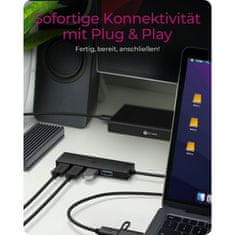 IcyBox IB-HUB1424-C3 4-Port Hub z priključkom USB 3.2 Gen 1 Type-C in Type-A