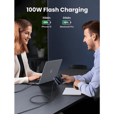 Ugreen USB-C na USB-C polnilni kabel 100W, 3M