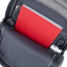 RivaCase Nahrbtnik za prenosnik 7567 Proti kraji 17,3" siva/temno modra
