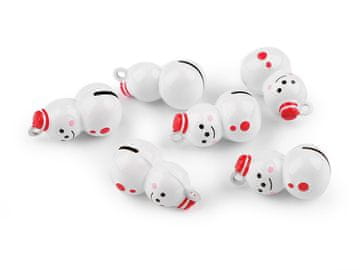 Zvončki za snežaka - beli rdeči (10 kosov)