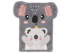 Disney PLIŠASTI sivi zvezek Koala, šolski zvezek A5 z vrsticami, dnevnik ZA OTROKE 