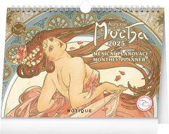 Notique Namizni koledar 2025: Alfons Mucha, 30 × 21 cm