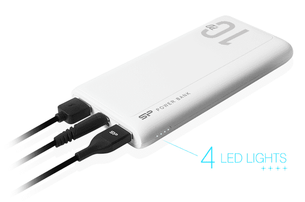 Silicon Power QP15 Power Bank, 10000 mAh, črn 