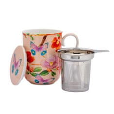 Maxwell & Williams Skodelica s cedilom - tisana Posey 340ml / Japonica Joy / porcelan, inox