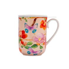 Maxwell & Williams Skodelica s cedilom - tisana Posey 340ml / Japonica Joy / porcelan, inox