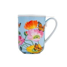 Maxwell & Williams Skodelica s cedilom - tisana Posey 340ml / Field of Poppies / porcelan, inox