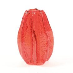 Mhome Vaza 14xh21cm / rdeča / steklo