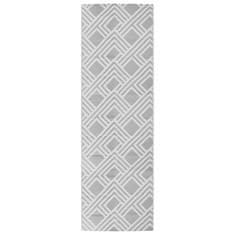 Vidaxl Zunanja preproga ARAKIL siva 80x250 cm PP