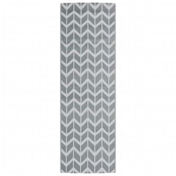 Vidaxl Zunanja preproga ARAKIL siva 80x250 cm PP