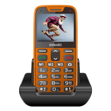 Evolveo Easyphone XR telefon na tipke za starejše - oranžen