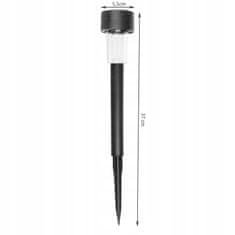 Malatec 10x solarna talna LED toplo bela vrtna svetilka 37cm