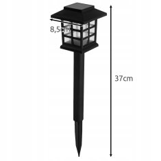 Malatec 6x solarna talna LED hladno bela vrtna svetilka 37cm