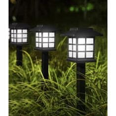 Malatec 6x solarna talna LED hladno bela vrtna svetilka 37cm