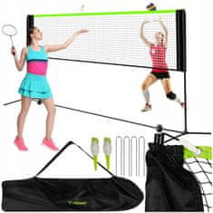 Kruzzel Prenosna nastavljiva športna mreža za odbojko badminton in tenis