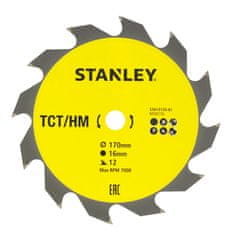 Stanley REZILO ZA KROŽNO ŽAGO TCT/HM 170X16X12TRezilo za krožno žago Stanley STA13120