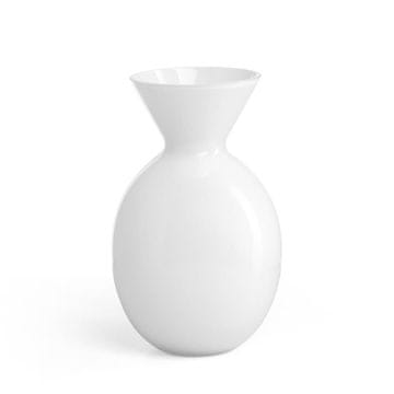 Evviva Vaza Kiev 13xh20cm / bela / steklo