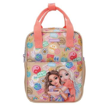 Top Model Volnočasový batůžek Girl Power, Fergie & Jill, Fergie + Jill, béžovo-oranžový s potiskem