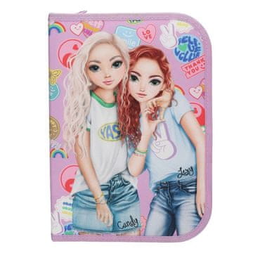 Top Model Rozkládací penál s výbavou Girl Power, Candy Lexy, Candy + Lexy, fialový s potiskem