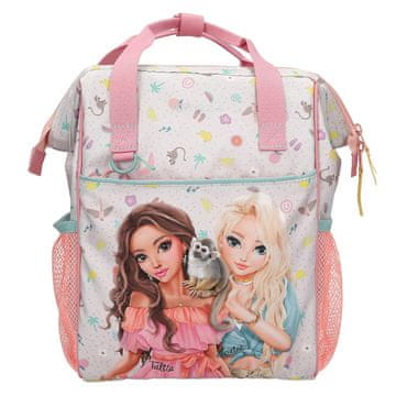 Top Model Volnočasový batůžek Juicy, Talita & Louise, Talita + Louise s opičkou, oranžovo-růžovo-šedý