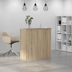 Vidaxl Sprejemna miza sonoma hrast 100x50x103,5 cm inženirski les