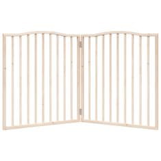 Vidaxl Vrata za pse zložljiva 2 panela 160 cm topolovina