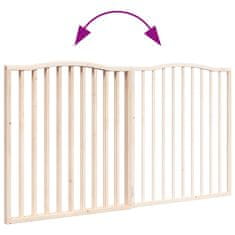 Vidaxl Vrata za pse zložljiva 2 panela 160 cm topolovina