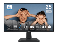 MSI Pro MP251 monitor, 24,5, FHD, VA, 100Hz, 1ms, črn