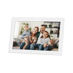Krüger&Matz Touch digitalni foto okvir FRAMEO Wi-Fi zvočnik 10,1″ bel + APP