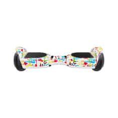 Rebel TOOLS Električno dvokolo skuter rolka LED RGB 100kg Cruiser 10 km/h bela