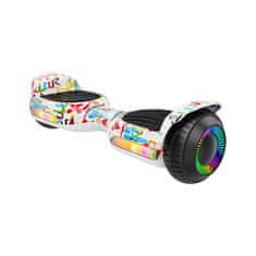 Rebel TOOLS Električno dvokolo skuter rolka LED RGB 100kg Cruiser 10 km/h bela