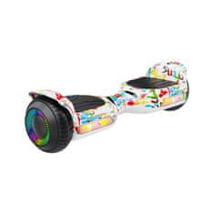 Rebel TOOLS Električno dvokolo skuter rolka LED RGB 100kg Cruiser 10 km/h bela