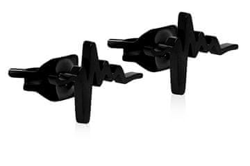 Troli Originalni črni uhani Heartbeat